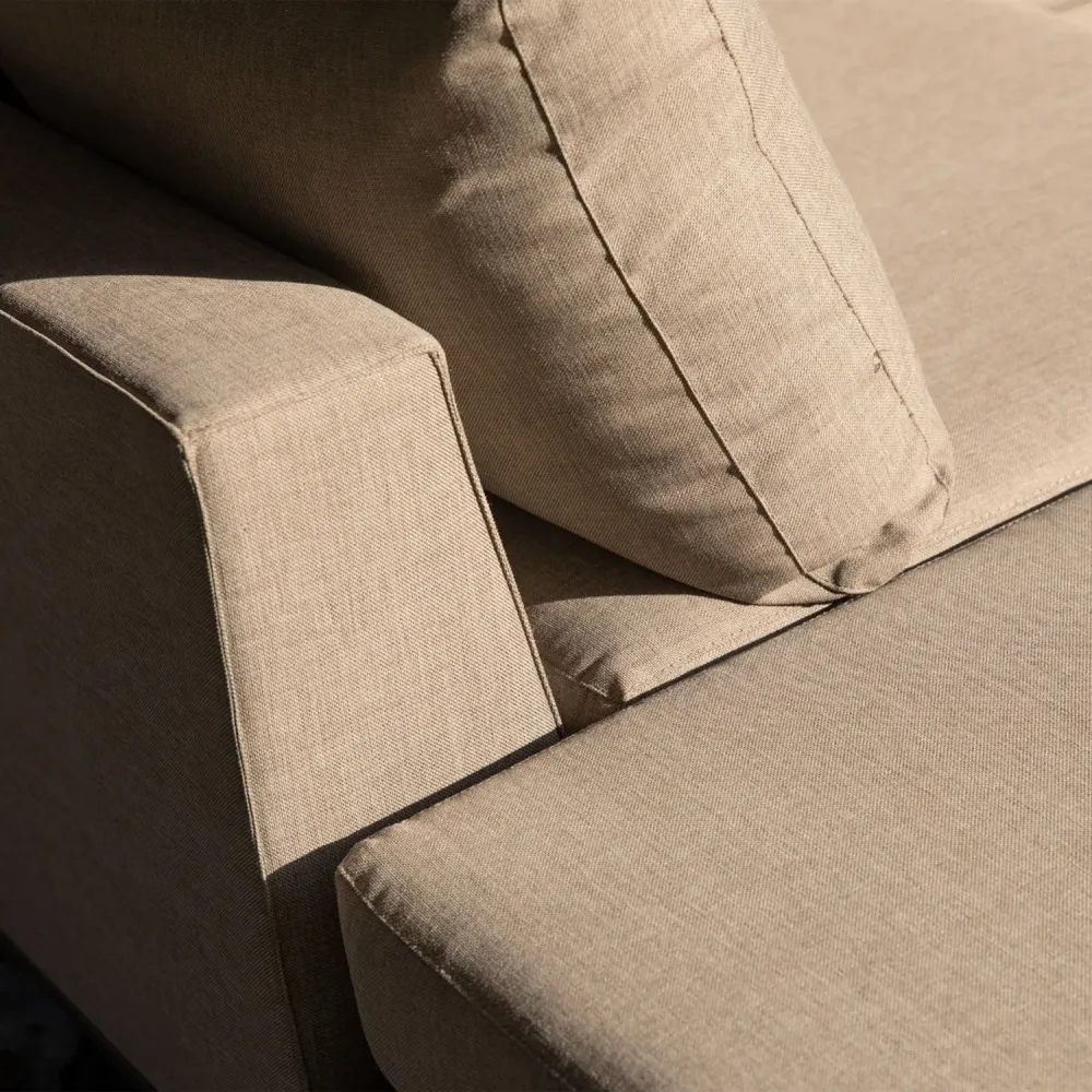 WOOOD loungeset tuin Sicilië - Aluminium - Taupe - 60x262x246