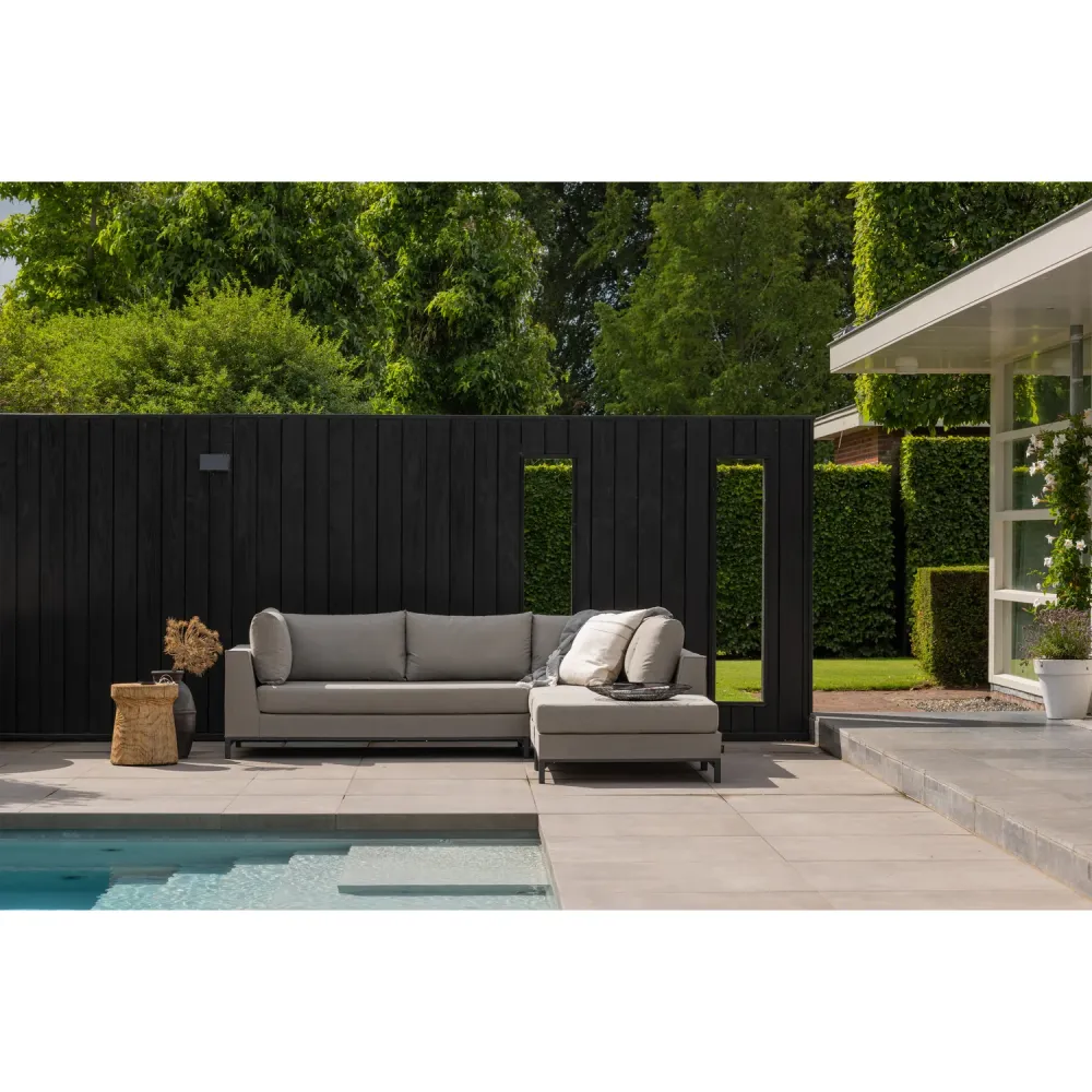 WOOOD loungeset tuin Sicilië - Aluminium - Taupe - 60x262x246