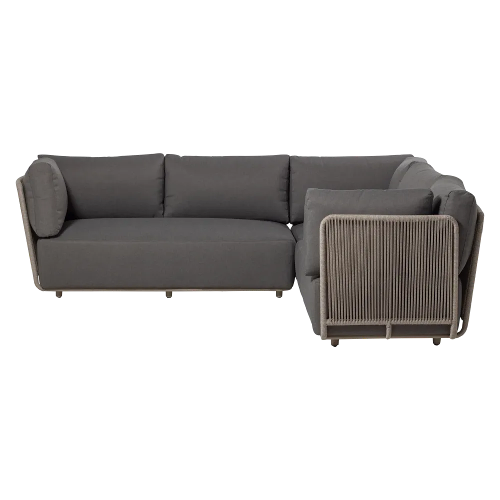 WOOOD loungeset tuin Sora - Metaal/Touw - Bruin - 73x269x269