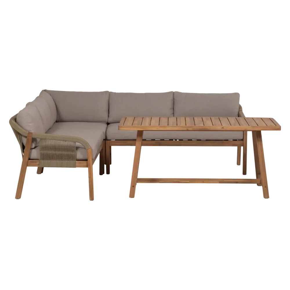 WOOOD loungeset tuin Taro - Acacia Hout - Naturel - 67x232x232