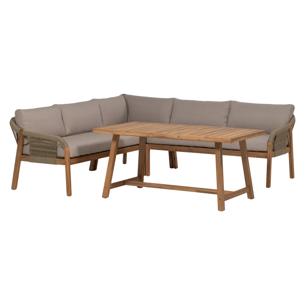 WOOOD loungeset tuin Taro - Acacia Hout - Naturel - 67x232x232