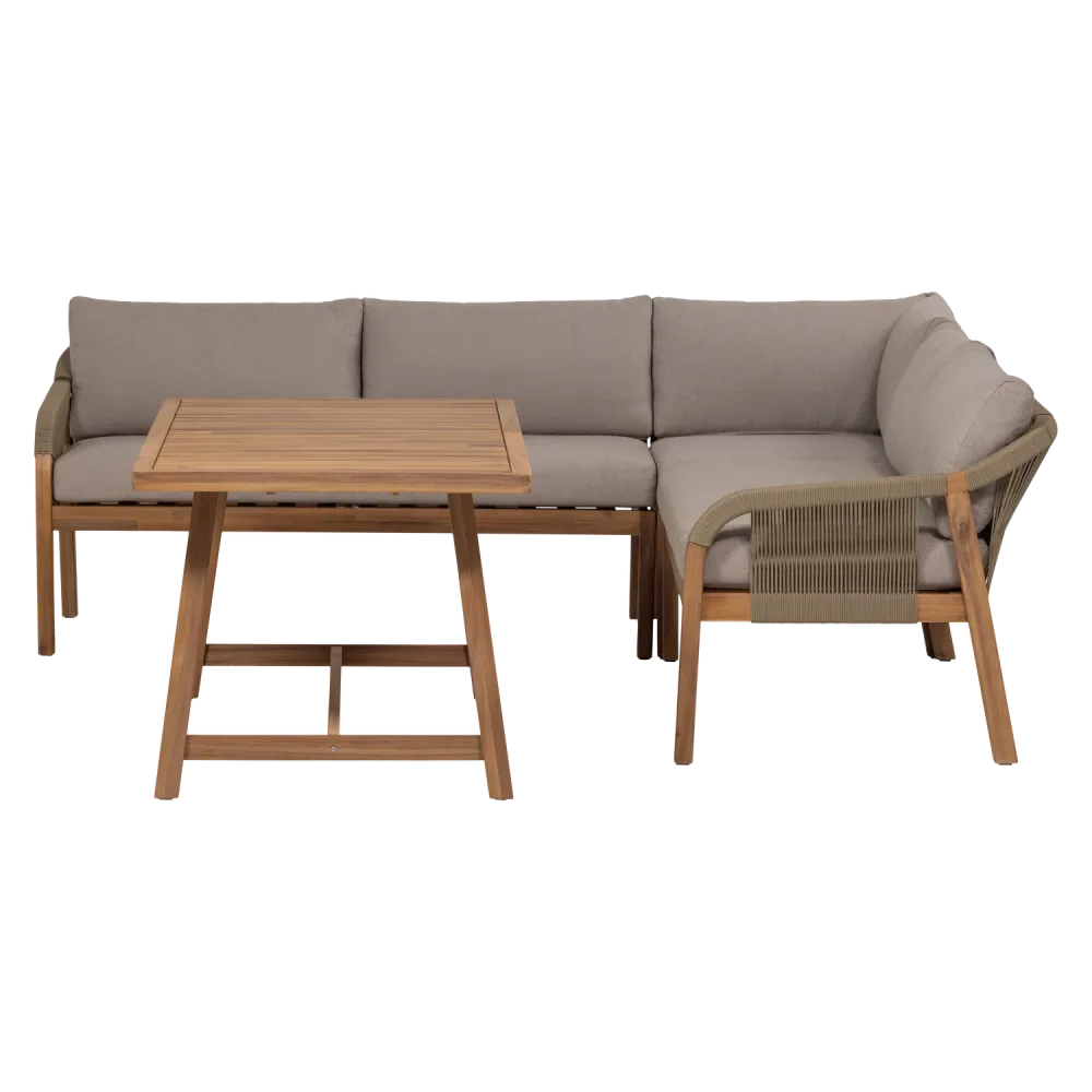 WOOOD loungeset tuin Taro - Acacia Hout - Naturel - 67x232x232