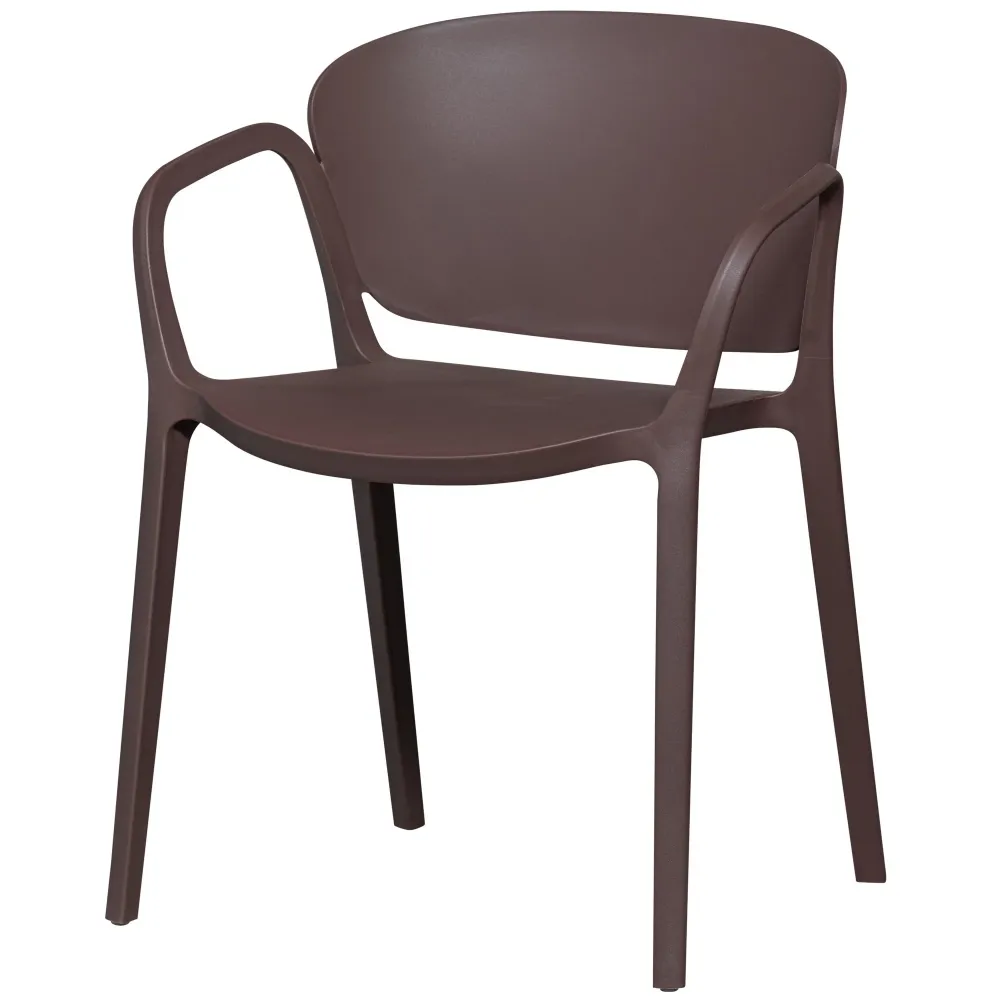 WOOOD tuinstoel Bent - Kunststof - Paars/Bruin - 75x57x56 - Set van 2
