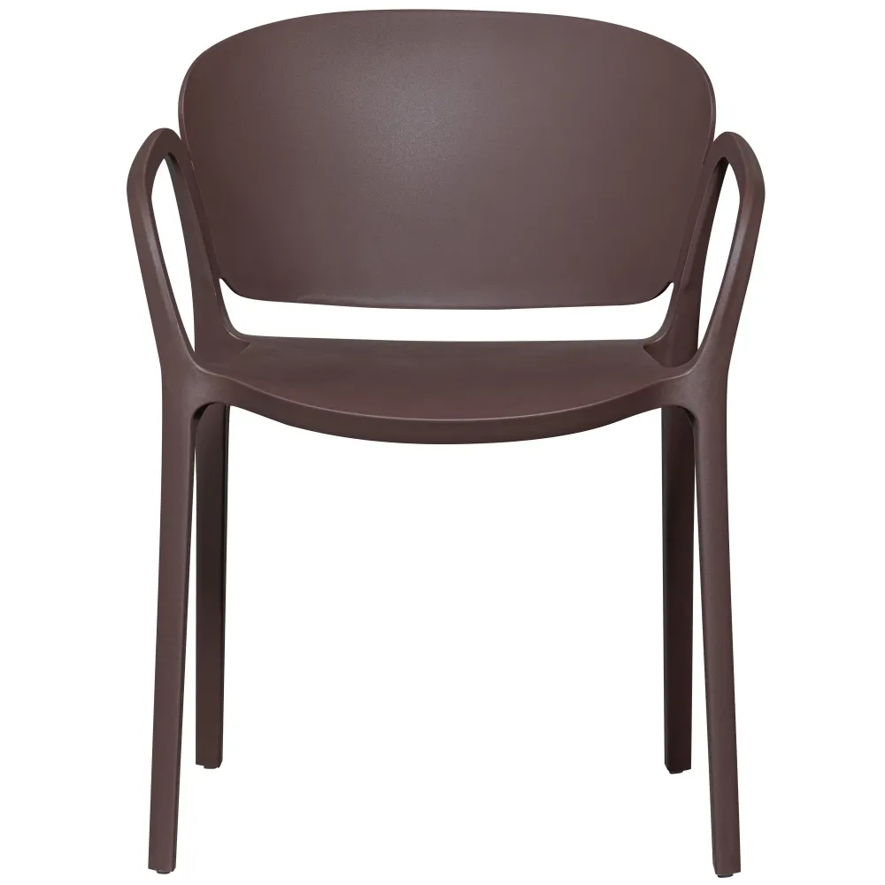 WOOOD tuinstoel Bent - Kunststof - Paars/Bruin - 75x57x56 - Set van 2