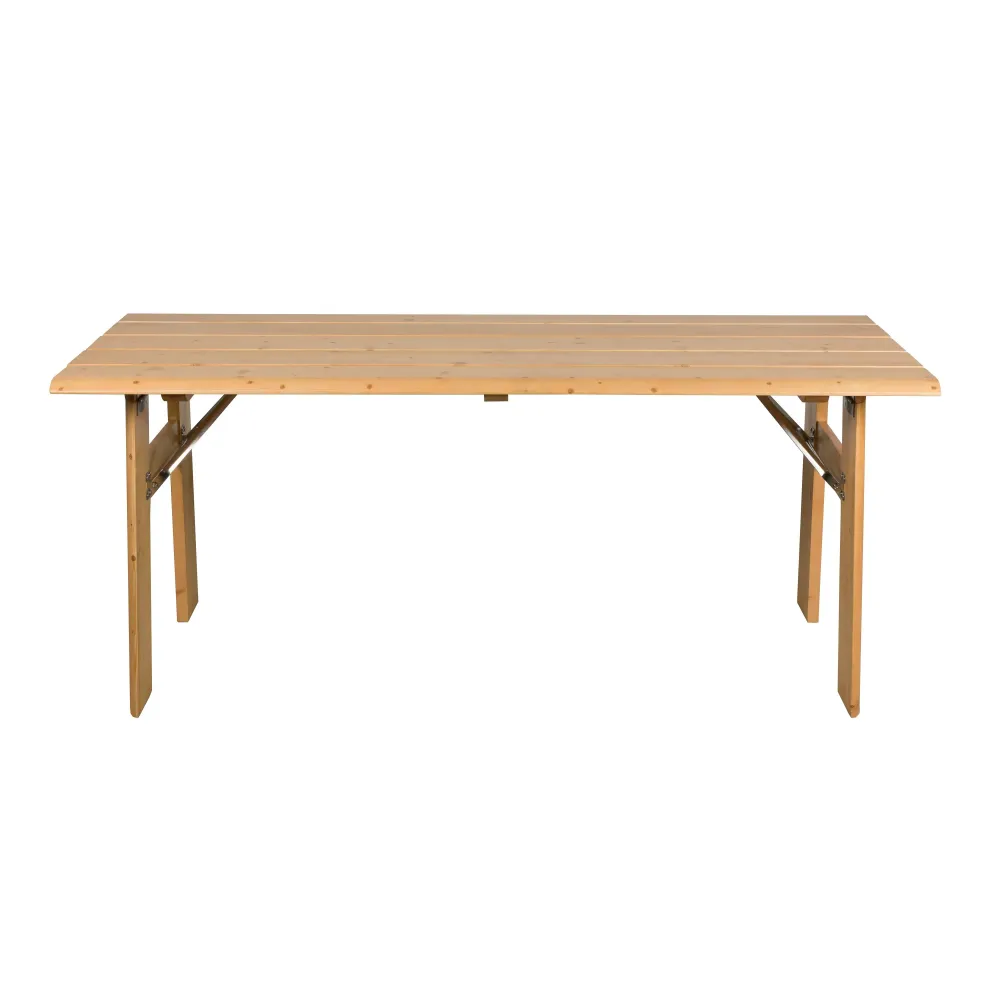 Zuiver Avenue Tuintafel/ Picknicktafel Opklapbaar 180x79 cm Naturel/ Bruin