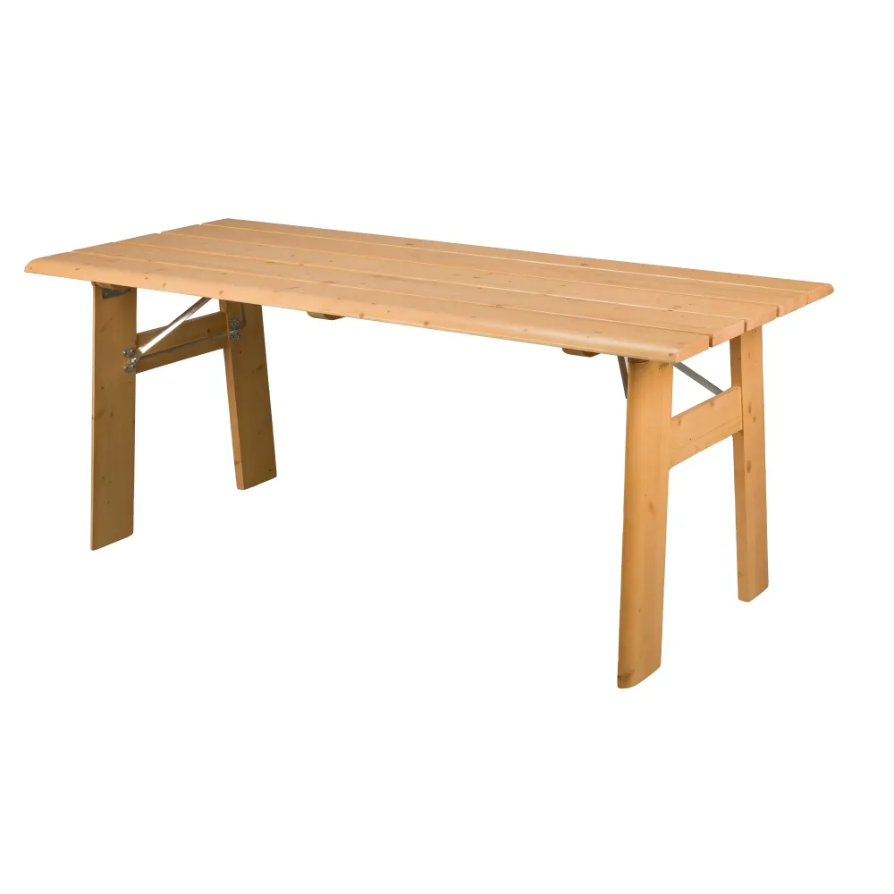 Zuiver Avenue Tuintafel/ Picknicktafel Opklapbaar 180x79 cm Naturel/ Bruin