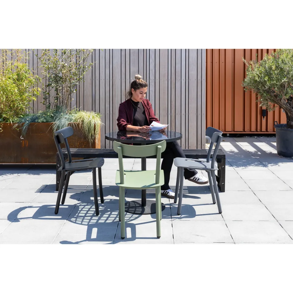 Zuiver Friday Tuinstoel Zwart - Set van 2