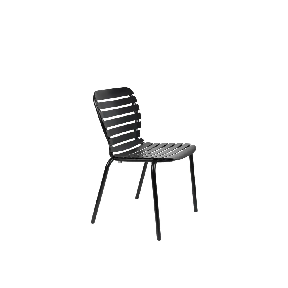 Zuiver Vondel Tuinset 6 personen - tuintafel + 6 stoelen Zwart