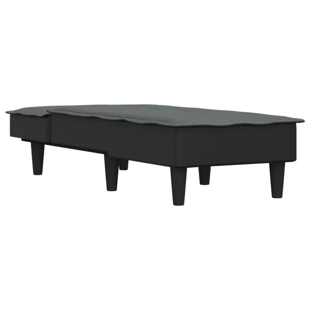 Chaise longue stof donkergrijs
