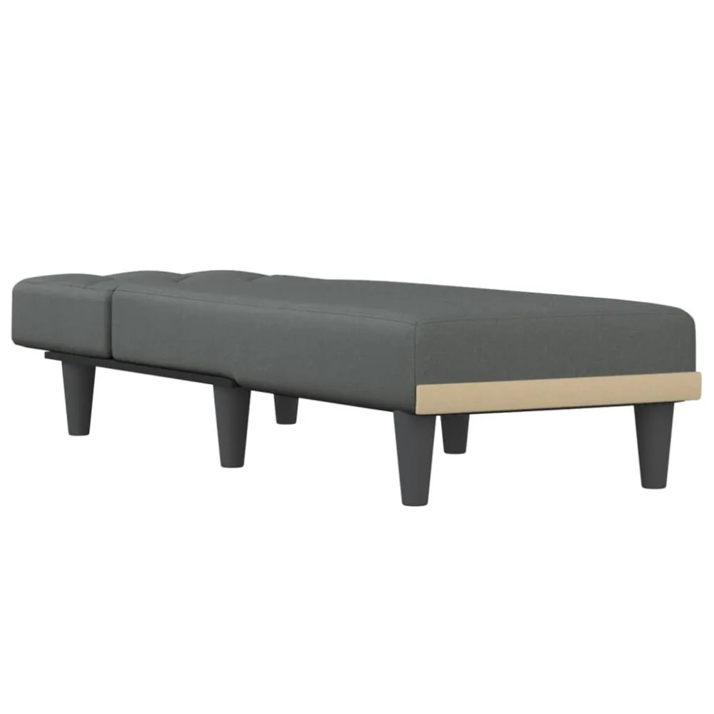 Chaise longue stof donkergrijs