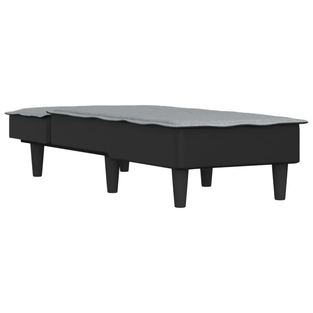 Chaise longue stof lichtgrijs