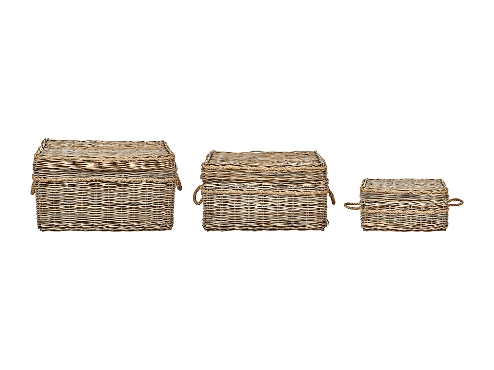 Doos set van 3 rotan natuurlijk GERASA BELIANI