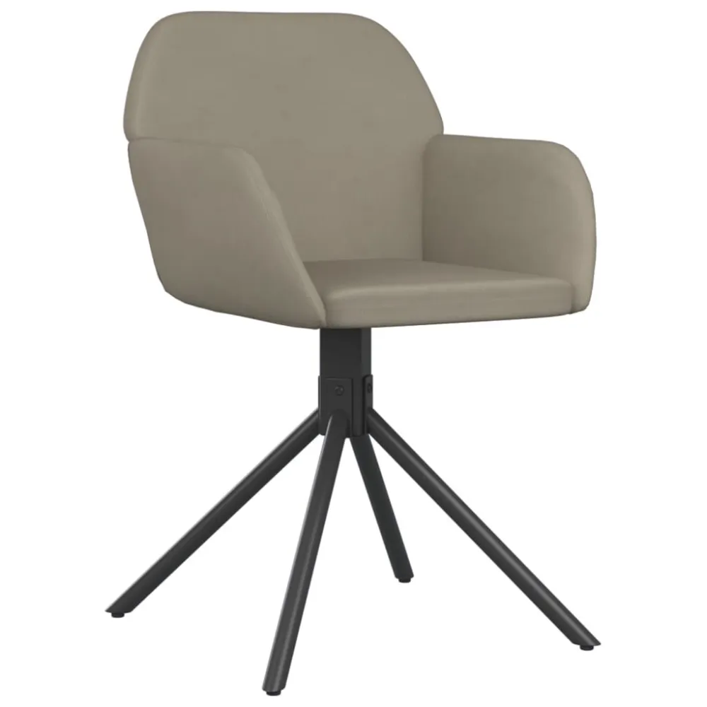 Eetkamerstoelen 2 st draaibaar fluweel lichtgrijs