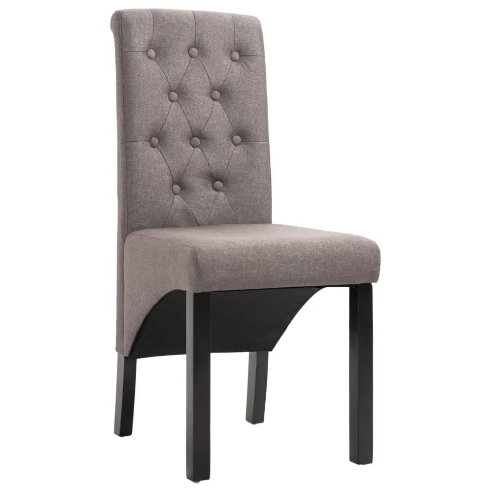 Eetkamerstoelen draaibaar 2 st stof taupe