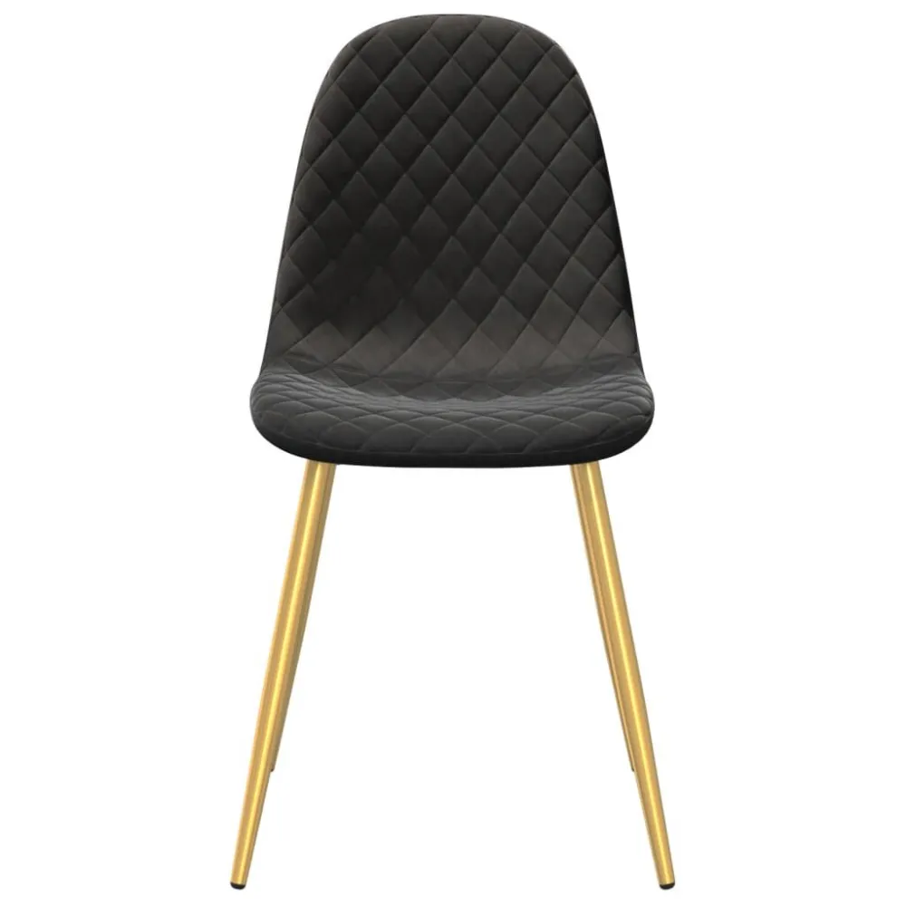 Eetkamerstoelen 6 st fluweel zwart