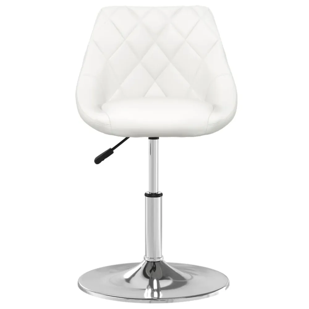 Eetkamerstoelen 4 st kunstleer wit
