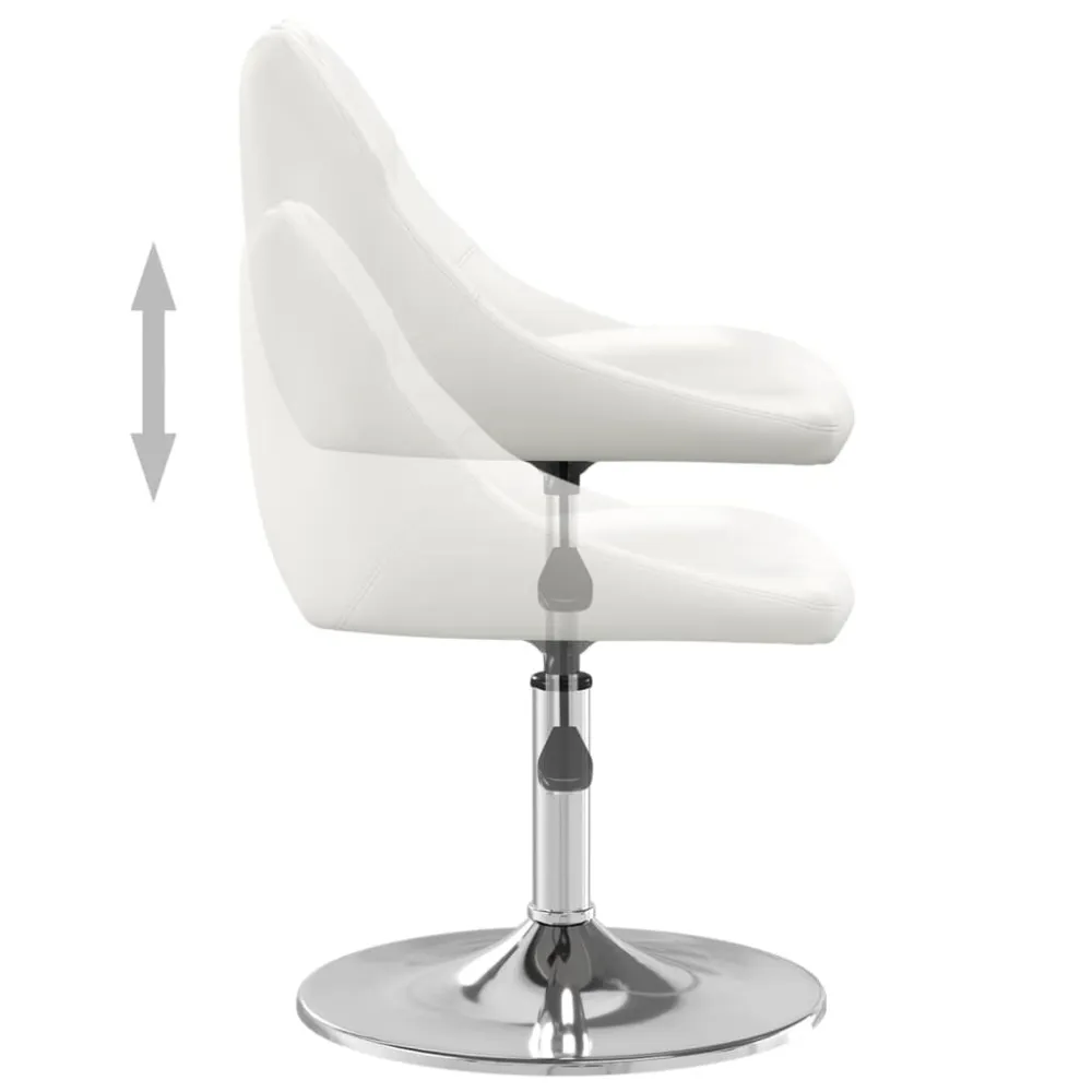 Eetkamerstoelen 4 st kunstleer wit