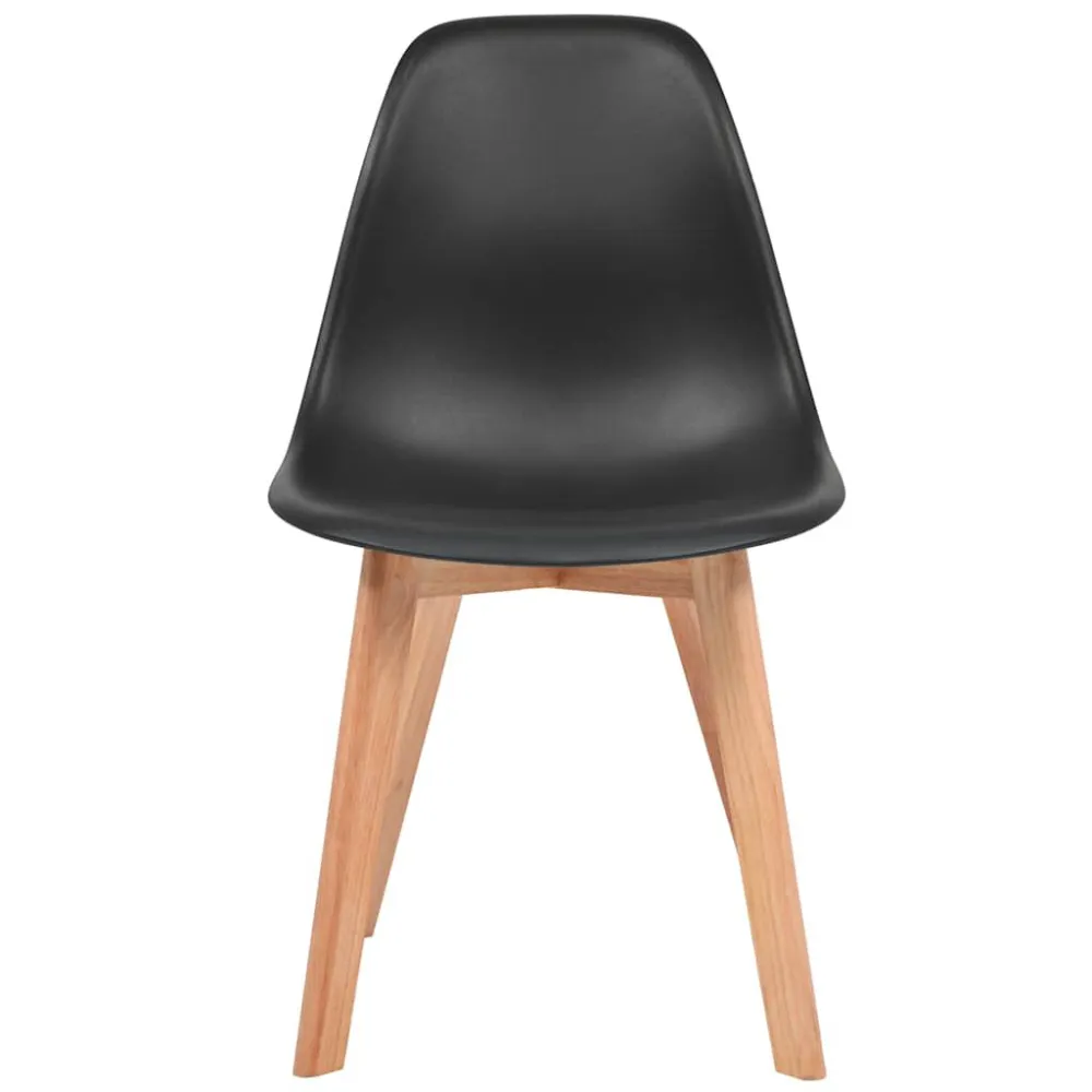 Eetkamerstoelen 2 st kunststof zwart