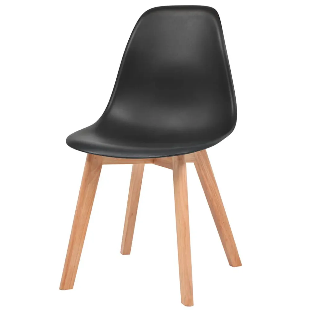 Eetkamerstoelen 2 st kunststof zwart