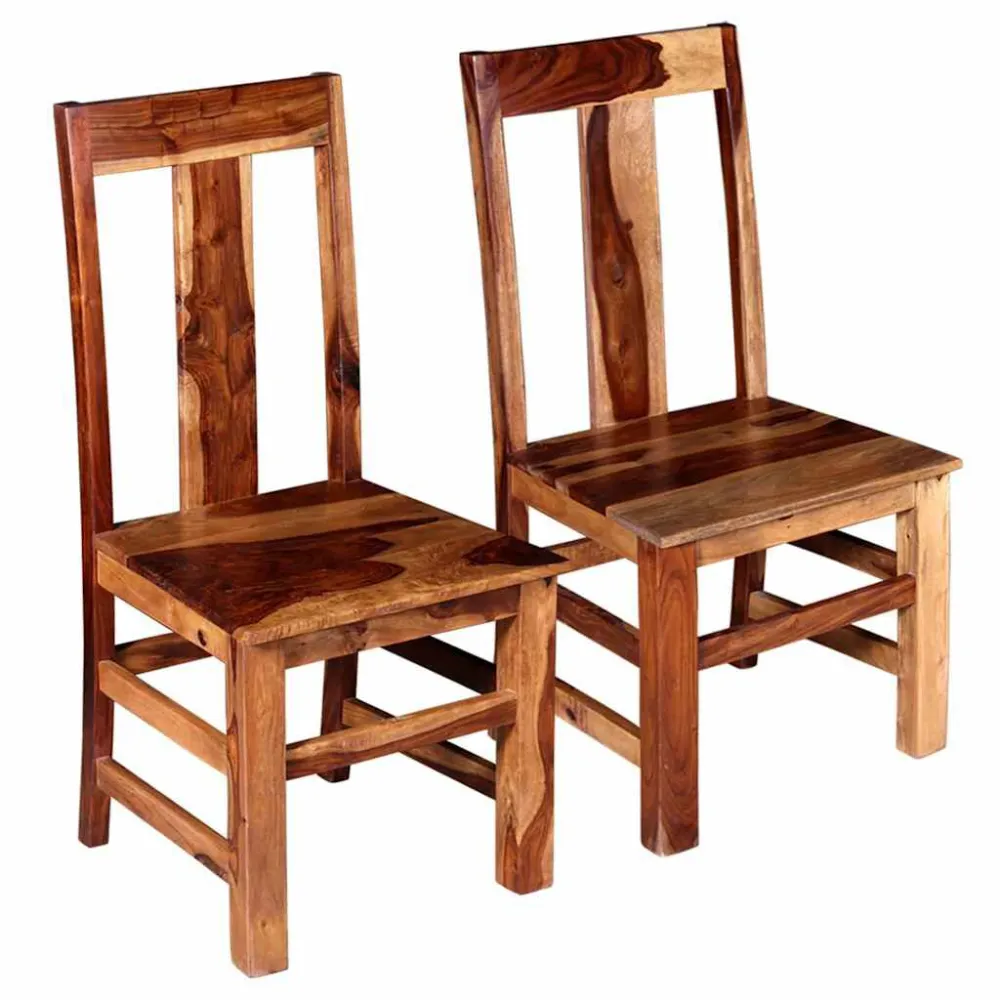 Eetkamerstoelen 2 st massief sheeshamhout