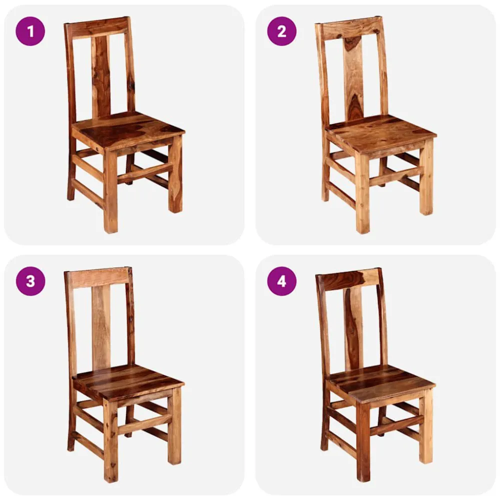Eetkamerstoelen 2 st massief sheeshamhout
