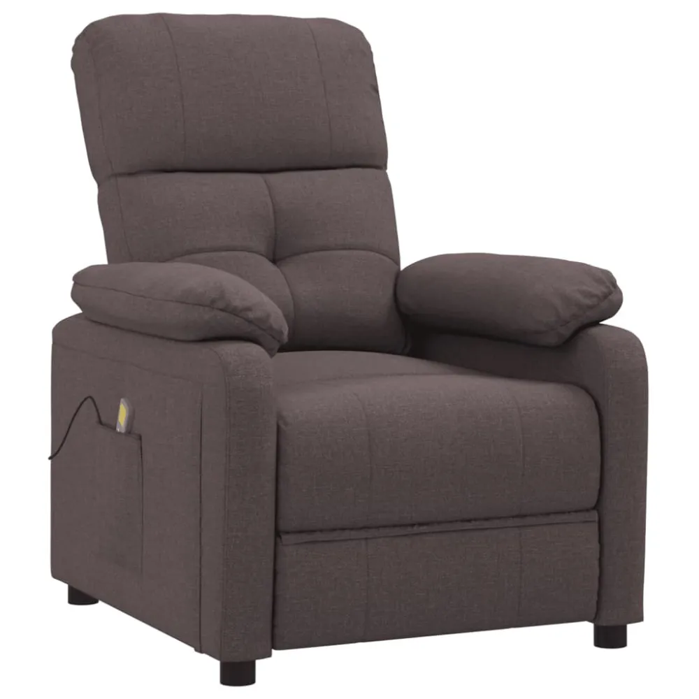 Massagestoel stof donkerbruin
