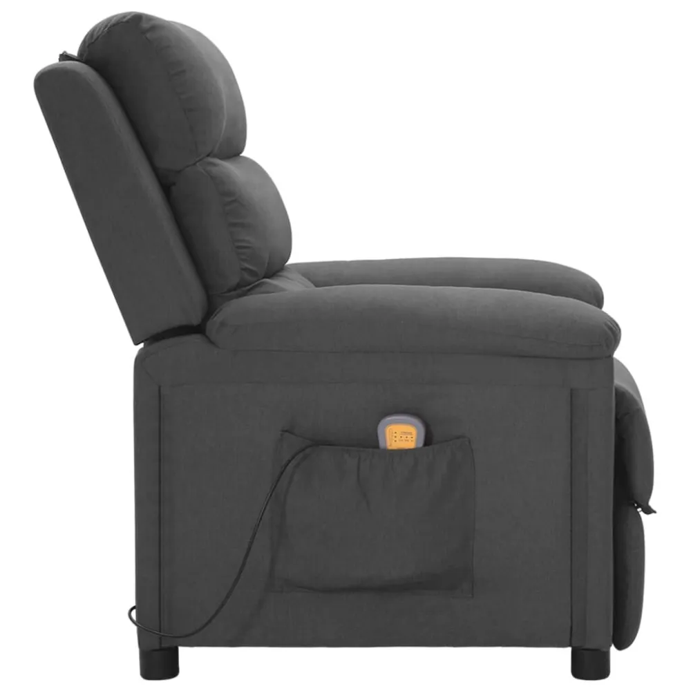 Massagestoel stof donkergrijs