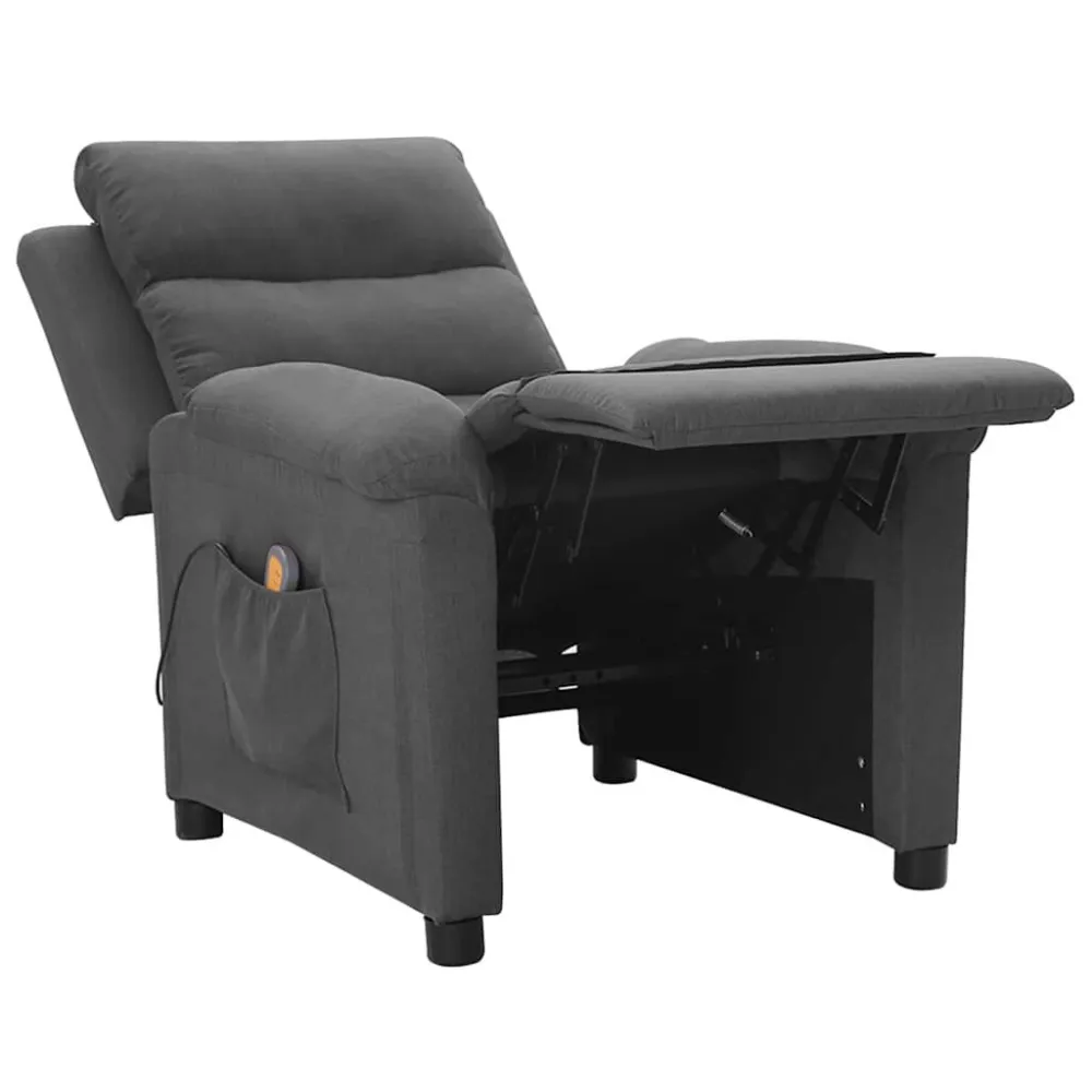 Massagestoel stof donkergrijs