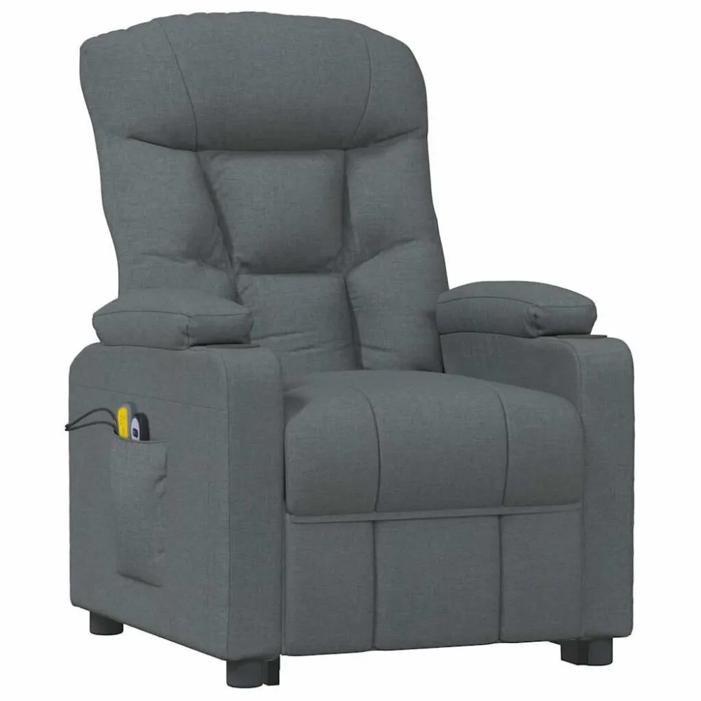 Sta-op-massagestoel stof donkergrijs