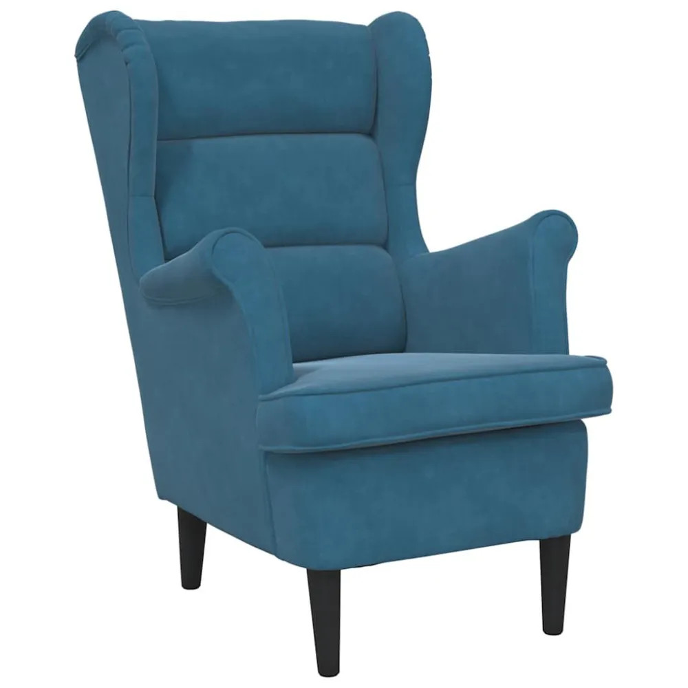 Fauteuil fluweel blauw