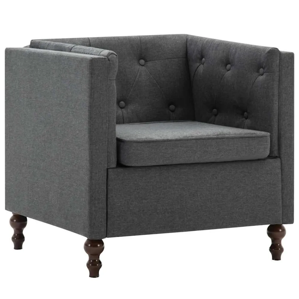Fauteuil stof donkergrijs