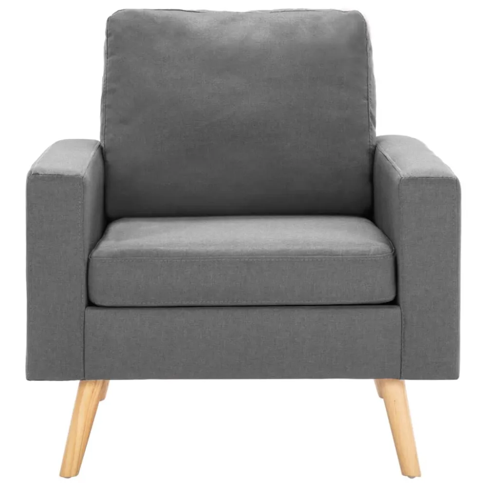 Fauteuil stof lichtgrijs