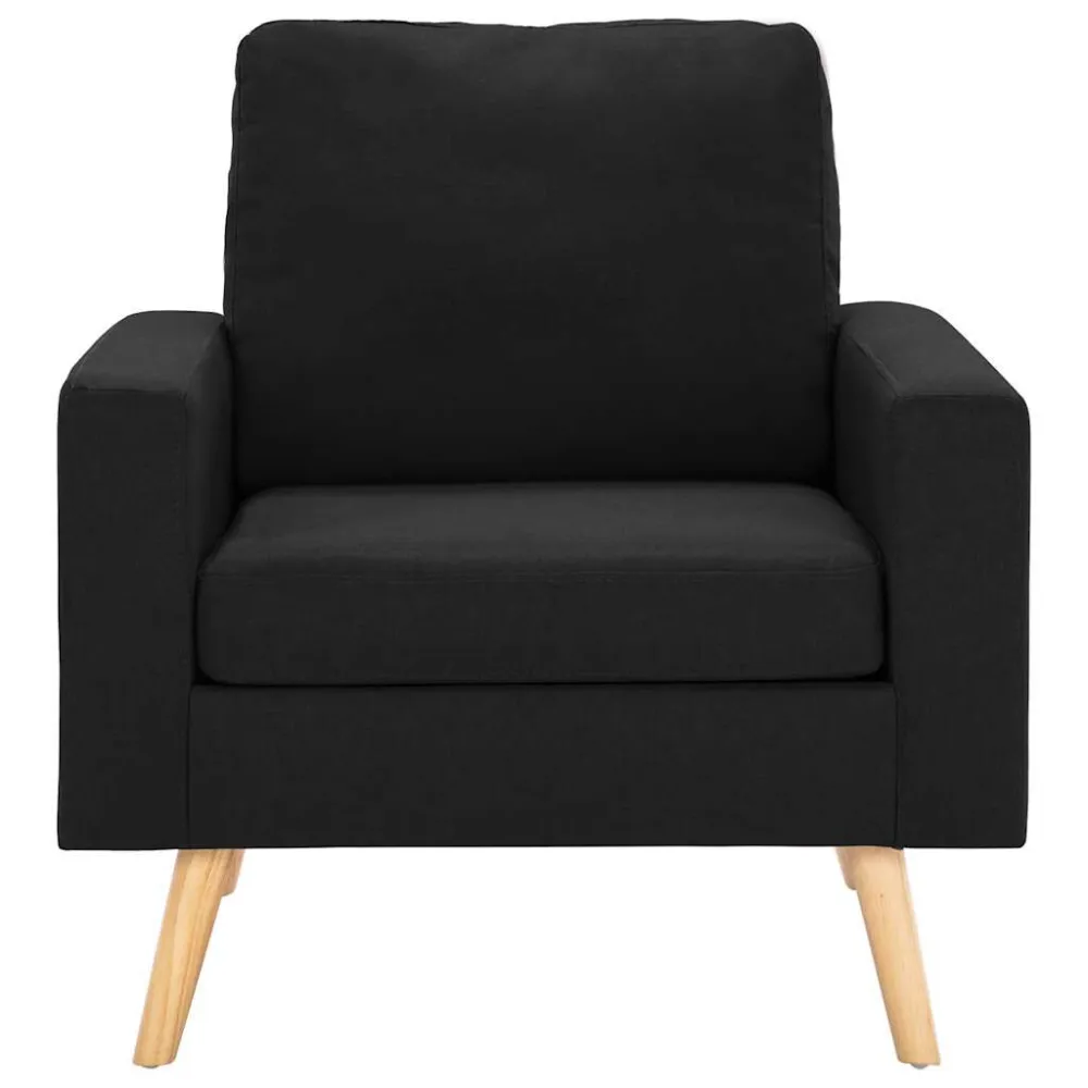 Fauteuil stof zwart