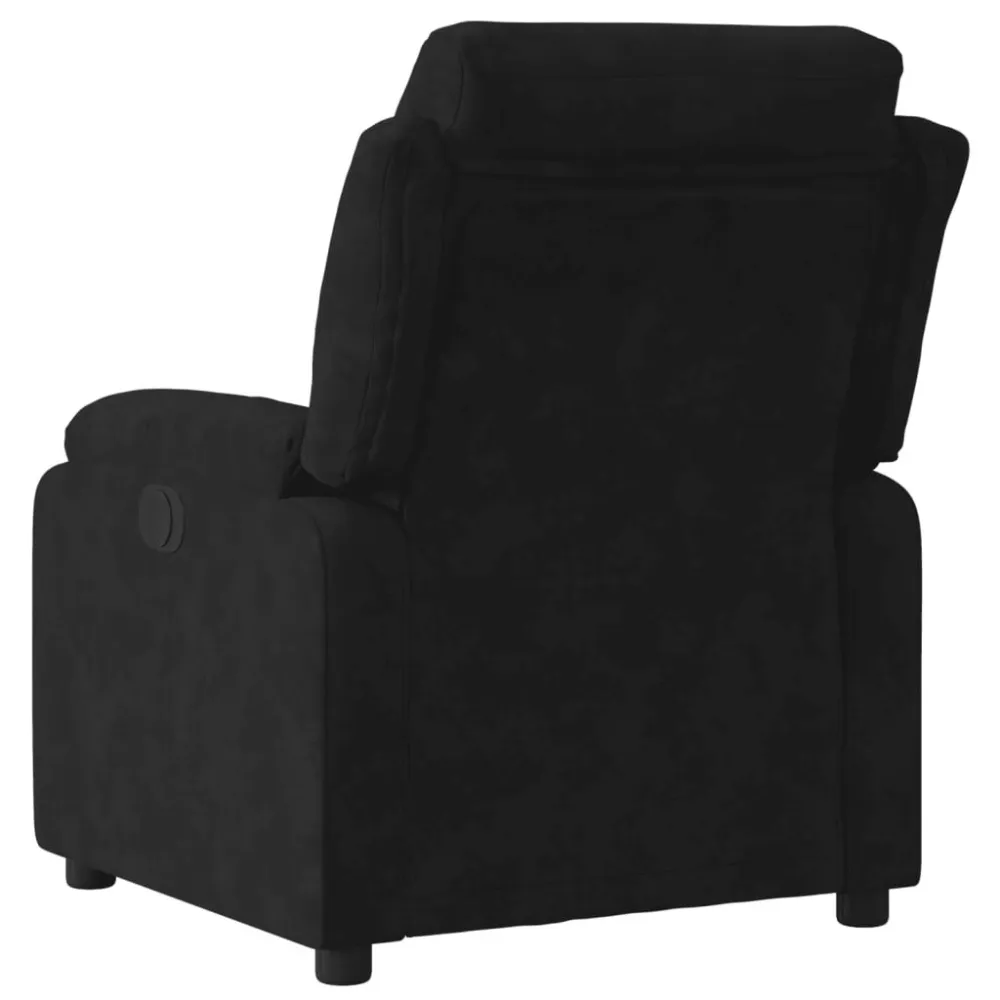 Fauteuil verstelbaar fluweel zwart