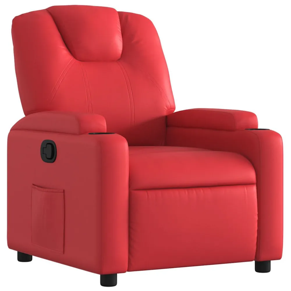 Fauteuil verstelbaar kunstleer rood