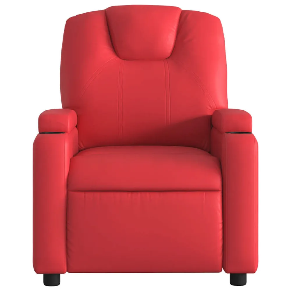 Fauteuil verstelbaar kunstleer rood