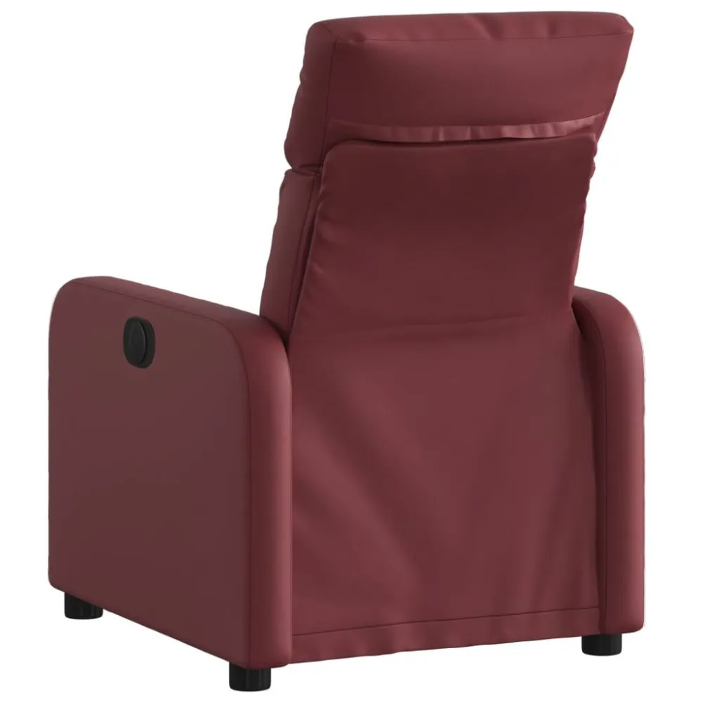 Fauteuil verstelbaar kunstleer wijnrood
