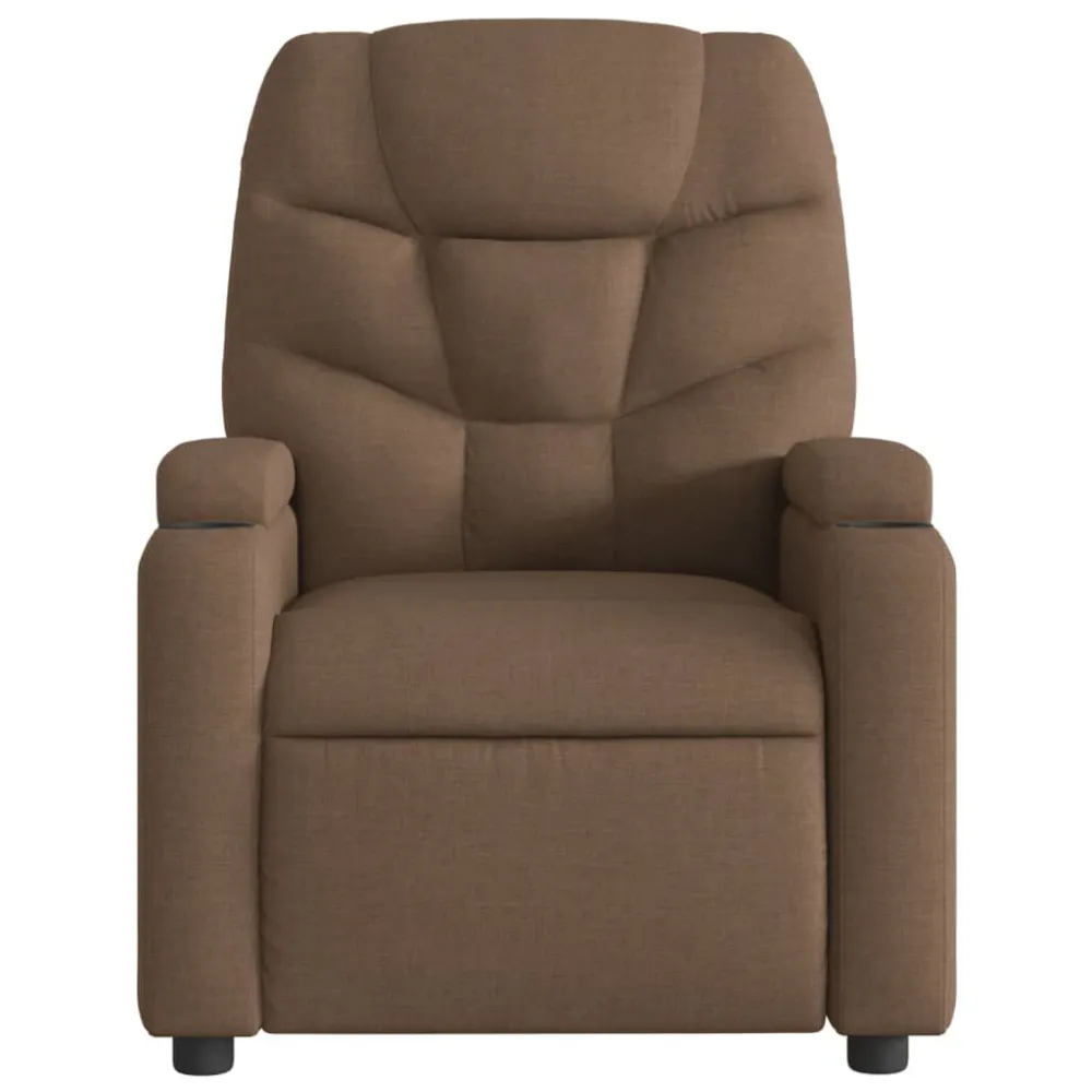 Fauteuil verstelbaar stof bruin