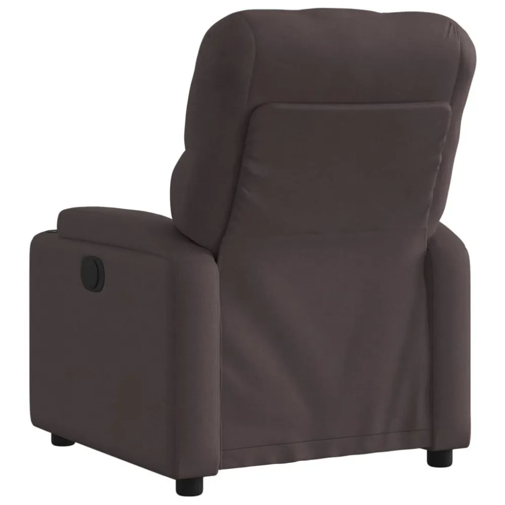 Fauteuil verstelbaar stof donkerbruin