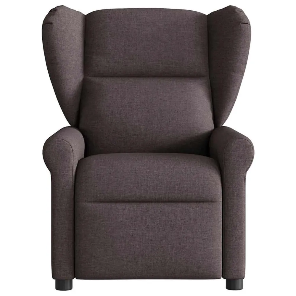 Fauteuil verstelbaar stof donkerbruin