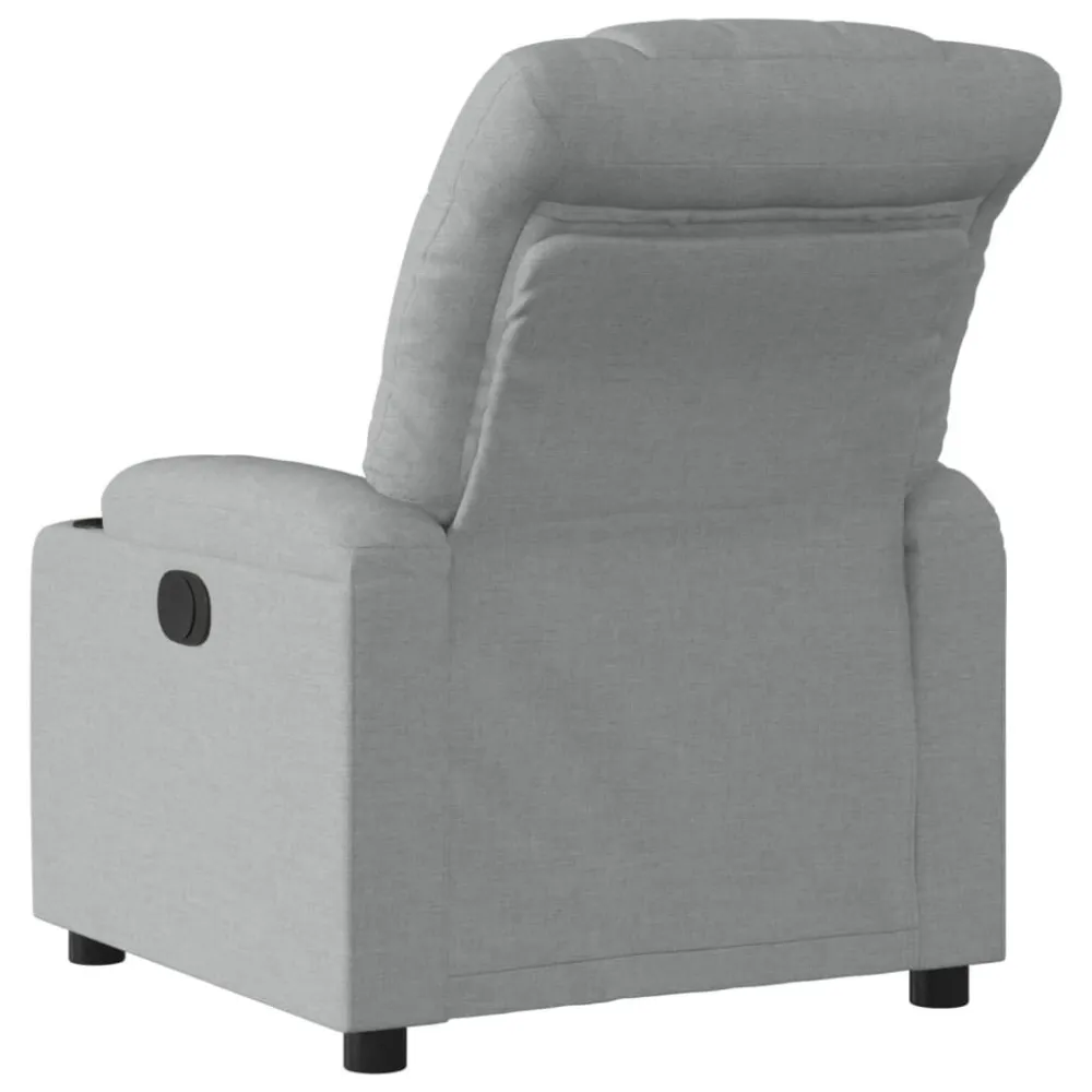 Fauteuil verstelbaar stof lichtgrijs