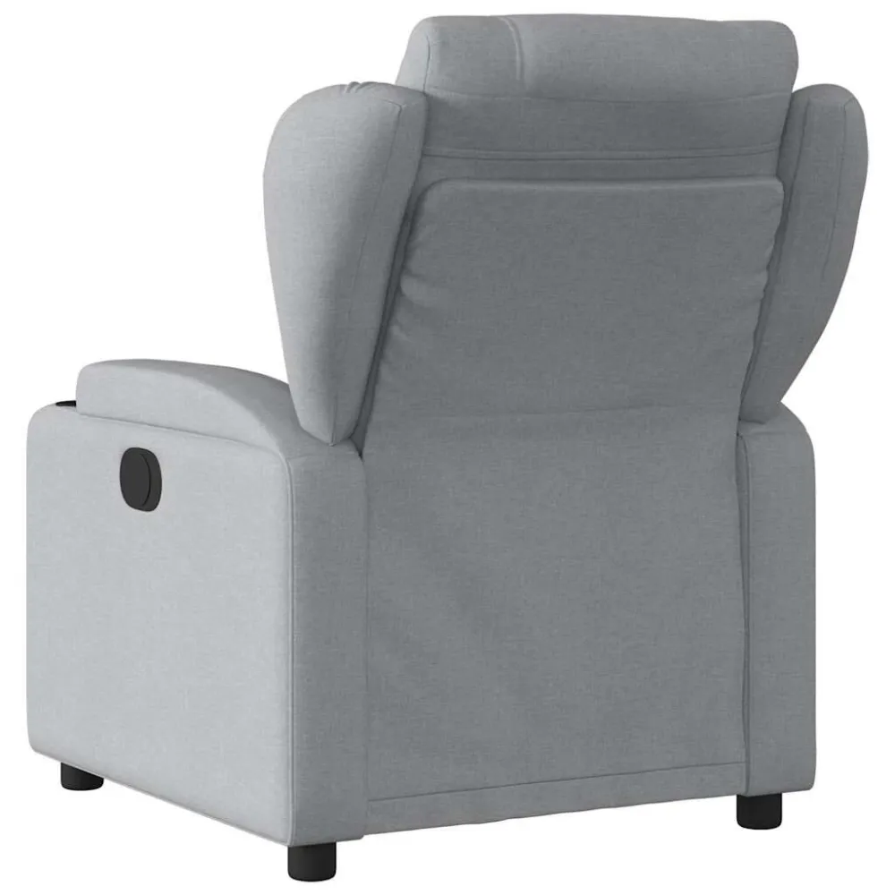 Fauteuil verstelbaar stof lichtgrijs