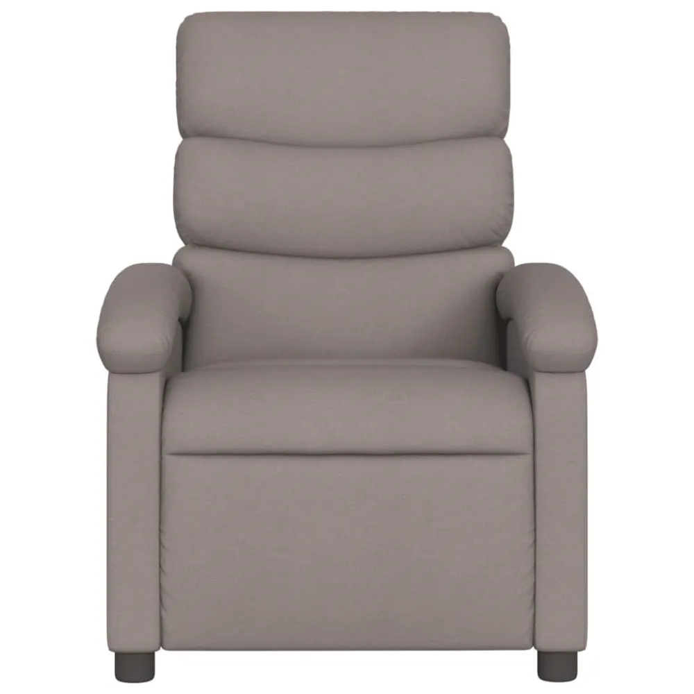 Fauteuil verstelbaar stof taupe