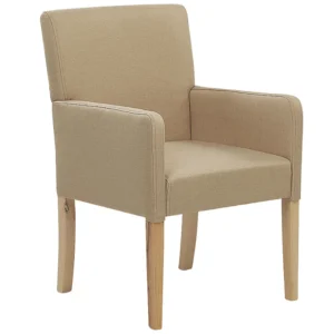 Eetkamerstoel stof beige ROCKEFELLER BELIANI