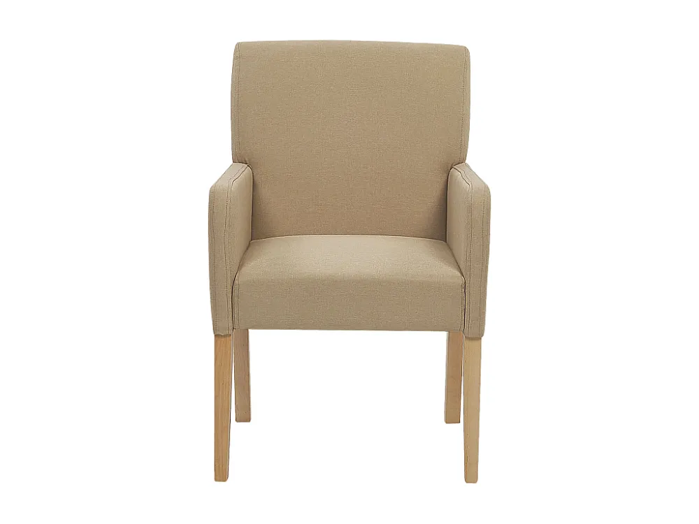 Eetkamerstoel stof beige ROCKEFELLER BELIANI