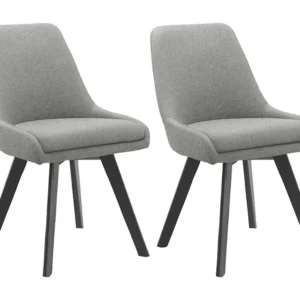 Eetkamerstoel 2 PK Grijs Wol Loft24