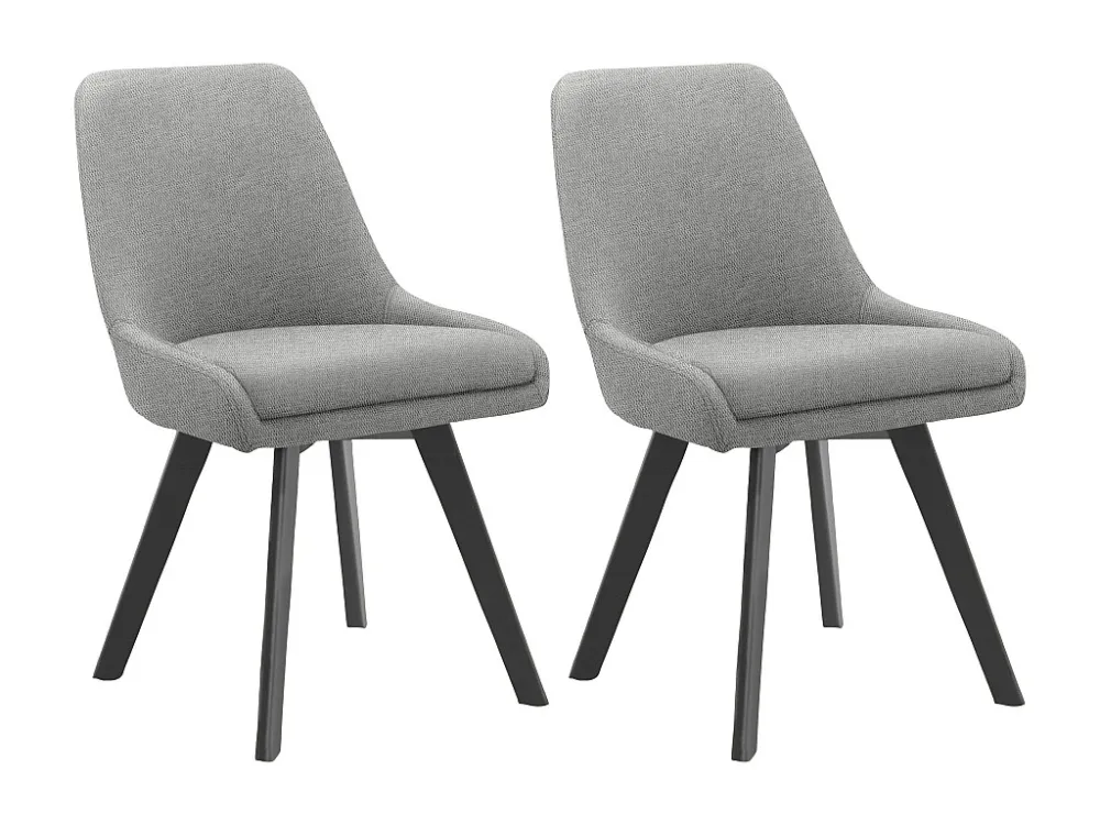 Eetkamerstoel 2 PK Grijs Wol Loft24
