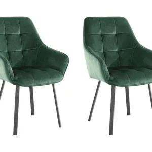 Fauteuil 2 PK Donkergroen Fluweel Loft24