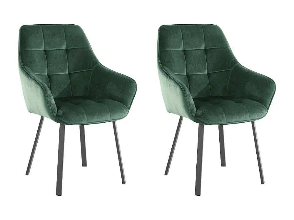 Fauteuil 2 PK Donkergroen Fluweel Loft24