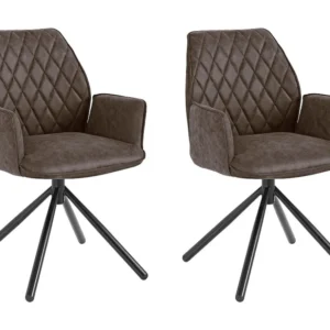 Stoel 2 PK Donkerbruin Loft24